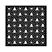 Sabluuna 18x18 cm - Stamperia Candy Christmas Thick Stencil Tree Pattern