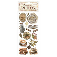 Siirtokuva 10x21 cm - Stamperia Coffee and Chocolate Rub-On All You Need Is Love And Coffee