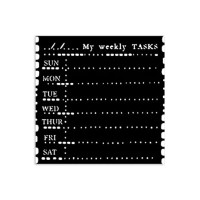 Sabluuna 12x12 cm - Stamperia Diary Weekly Planner Thick Stencil
