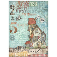 Riisipaperi 21x29 cm - Stamperia Furry Friends Rice Paper House
