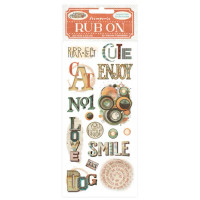 Siirtokuva 10x21 cm - Stamperia Furry Friends Rub-On Writings