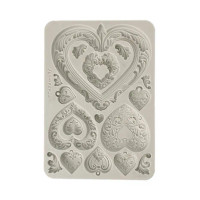 Koristemuotti 15x21 cm - Stamperia Silicon Mould Hearts