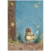 Riisipaperi 21x29 cm - Stamperia Hidden Grove Rice Paper Mr Frog
