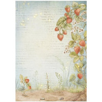Riisipaperi 21x29 cm - Stamperia Hidden Grove Rice Paper Strawberries