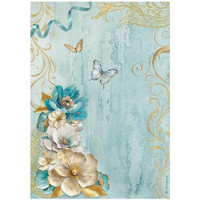 Riisipaperi 21x29 cm - Stamperia Masquerade Rice Paper Flowers Corner