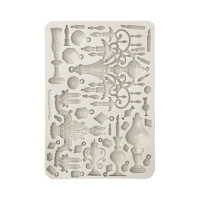 Koristemuotti 15x21 cm - Stamperia Masquerade Silicon Mould Candle Holders