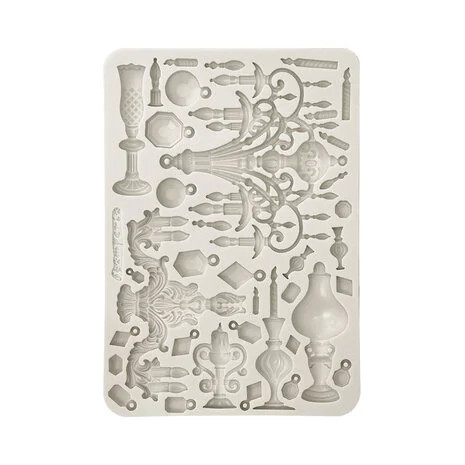 Koristemuotti 15x21 cm - Stamperia Masquerade Silicon Mould Candle Holders