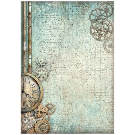 Riisipaperi 21x29 cm - Stamperia Master of Magic Rice Paper Clock