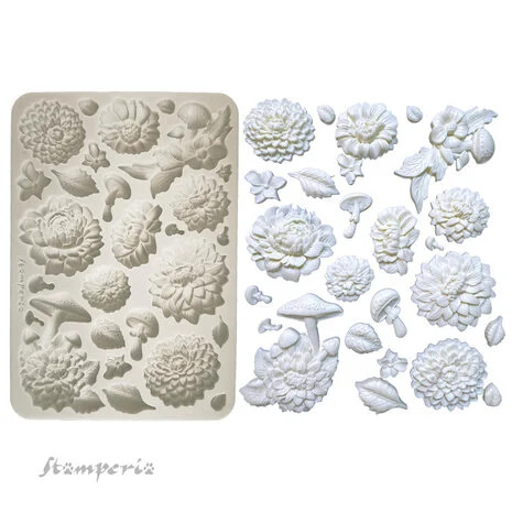 Koristemuotti 15x21 cm - Stamperia Master of Magic Silicon Mould Peony