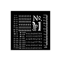 Sabluuna 12x12 cm - Stamperia Numbers Pattern Thick Stencil