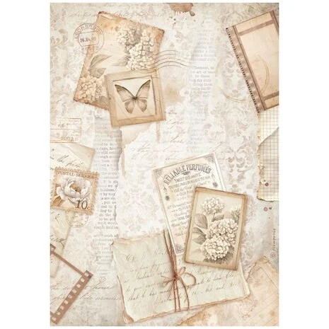 Riisipaperi 21x29 cm - Stamperia Quiet Days Rice Paper Postcards