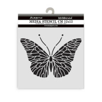 Sabluuna 12x12 cm - Stamperia Quiet Days Thick Stencil Butterfly