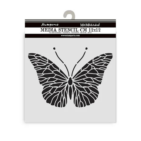 Sabluuna 12x12 cm - Stamperia Quiet Days Thick Stencil Butterfly