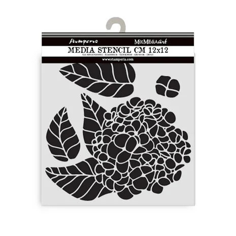 Sabluuna 12x12 cm - Stamperia Quiet Days Thick Stencil Hydrangea