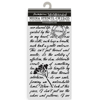 Sabluuna 12x25 cm - Stamperia Quiet Days Thick Stencil Manuscript