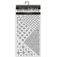 Sabluuna 12x25 cm - Stamperia Quiet Days Thick Stencil Mixed Tiles