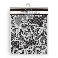 Sabluuna 20x25 cm - Stamperia Quiet Days Thick Stencil Floral Lace