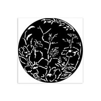 Sabluuna 12x12 cm - Stamperia Round Frame with Flowers Thick Stencil