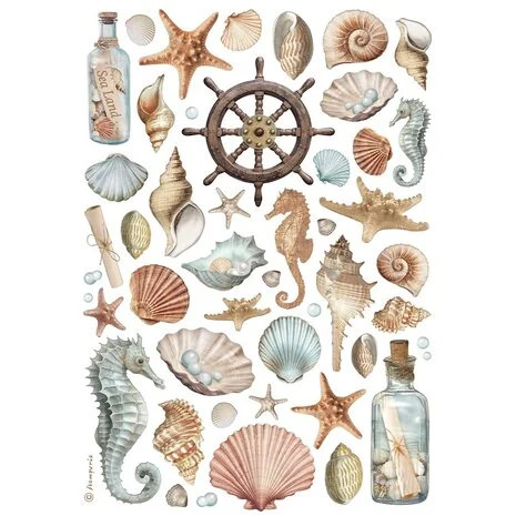 Riisipaperi 21x29 cm - Stamperia Shells Rice Paper