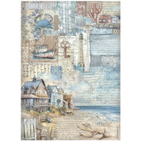 Riisipaperi 21x29 cm - Stamperia Silent Sea Rice Paper Landscape