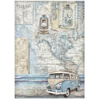 Riisipaperi 21x29 cm - Stamperia Silent Sea Rice Paper Van