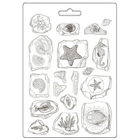 Koristemuotti 15x21 cm - Stamperia Silent Sea Soft Mould Fossils