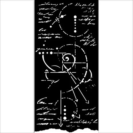 Sabluuna 12x25cm - Stamperia Silent Sea Thick Stencil Fossil