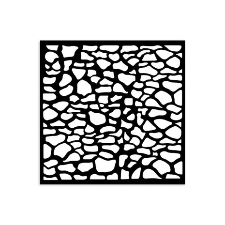 Sabluuna 12x12 cm - Stamperia Silent Sea Village Thick Stencil Stones Pattern