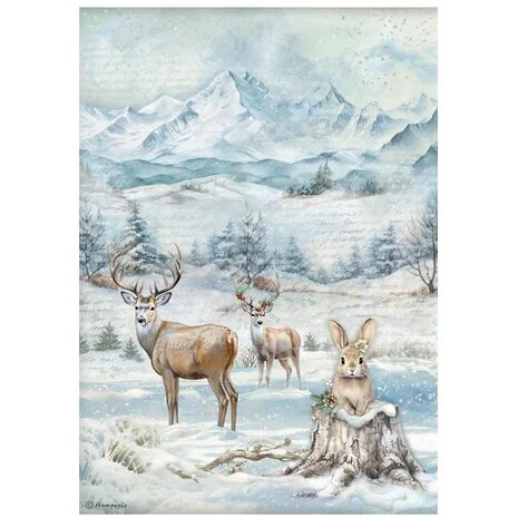 Riisipaperi 21x29 cm - Stamperia The Owl's House Rice Paper Wildlife