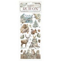 Siirtokuva 10x21 cm - Stamperia The Owl's House Rub-on Wildlife