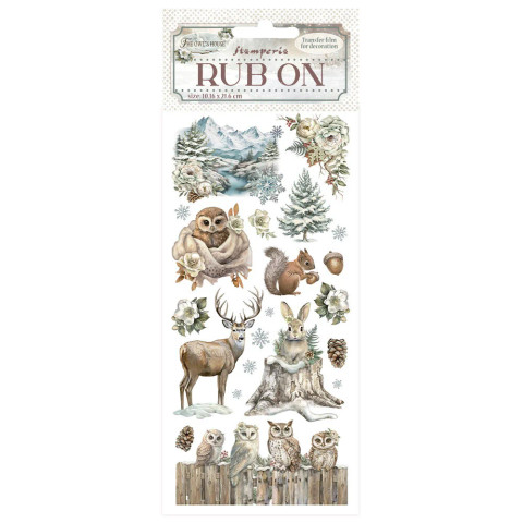 Siirtokuva 10x21 cm - Stamperia The Owl's House Rub-on Wildlife