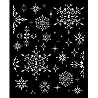 Sabluuna 20x25 cm - Stamperia The Owl's House Thick Stencil Snowflakes