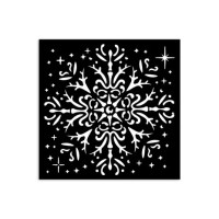 Sabluuna 12x12 cm - Stamperia The Owl's House Thick Stencil Snowflake