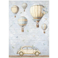 Riisipaperi 21x29 cm - Stamperia Timeless Rice Paper Air Balloons