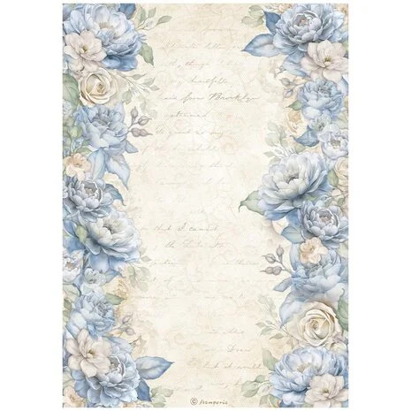 Riisipaperi 21x29 cm - Stamperia Timeless Rice Paper Floral Borders