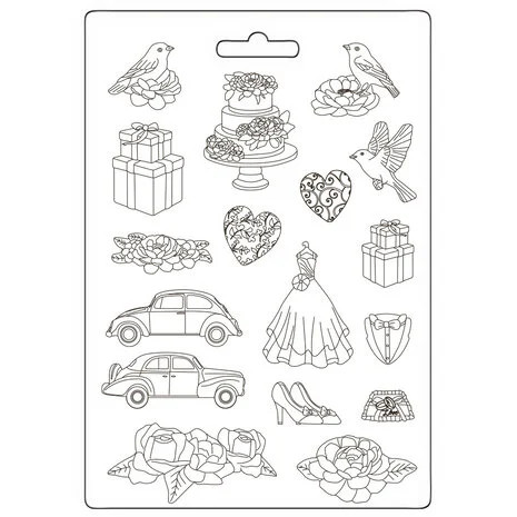 Koristemuotti 21x29 cm - Stamperia Timeless Soft Mould 