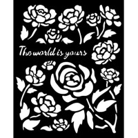 Sabluuna 20x25 cm - Stamperia Timeless Thick Stencil Roses