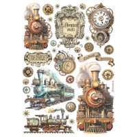 Riisipaperi 21x29 cm - Stamperia Train Rice Paper