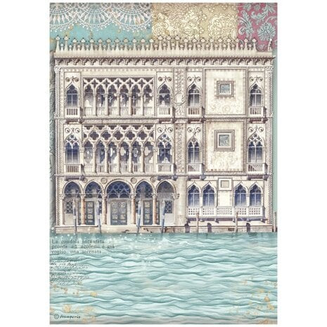 Riisipaperi 21x29 cm - Stamperia Venice City of Art Rice Paper Palace Museum