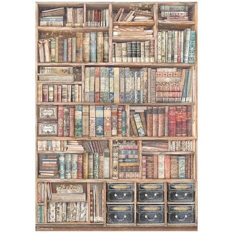 Riisipaperi 21x29 cm - Stamperia Venice City of Art Rice Paper Vintage Books