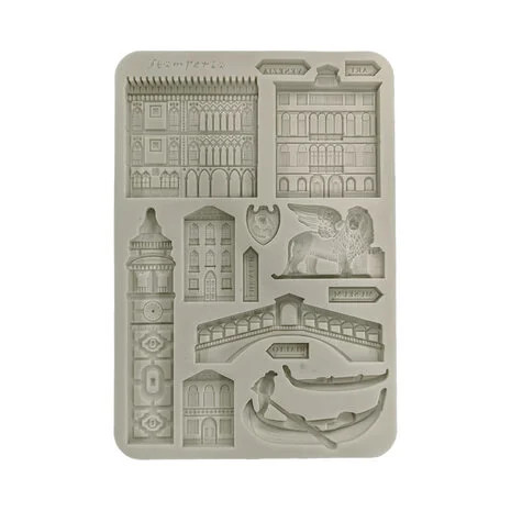 Koristemuotti 15x21 cm - Stamperia Venice City of Art Silicon Mould Monuments