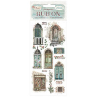 Siirtokuva 10x21 cm - Stamperia Venice City of Art Rub-On Doors and Windows