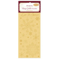 Foliosiirtokuva 10x21 cm - Stamperia Vintage Golden Transfer Let it Snow