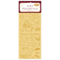 Foliosiirtokuva 10x21 cm - Stamperia Vintage Golden Transfer Sweet Holiday