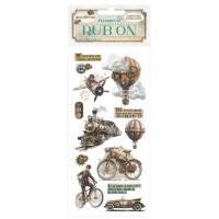 Siirtokuva 10x21 cm - Stamperia Voyages Fantastiques Rub-On The Age of Adventure