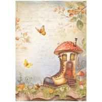 Riisipaperi 21x29 cm - Stamperia Whispering Woods Rice Paper Boot House