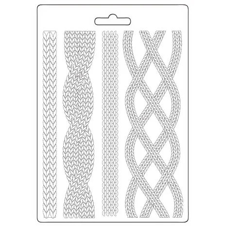 Koristemuotti 15x21 cm - Stamperia Whispering Woods Soft Mould Cords