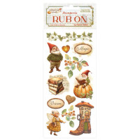 Siirtokuva 10x21 cm - Stamperia Whispering Woods Rub-On Gnome