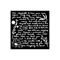 Sabluuna 12x12 cm - Stamperia Writings Pattern Thick Stencil