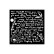 Sabluuna 12x12 cm - Stamperia Writings Pattern Thick Stencil
